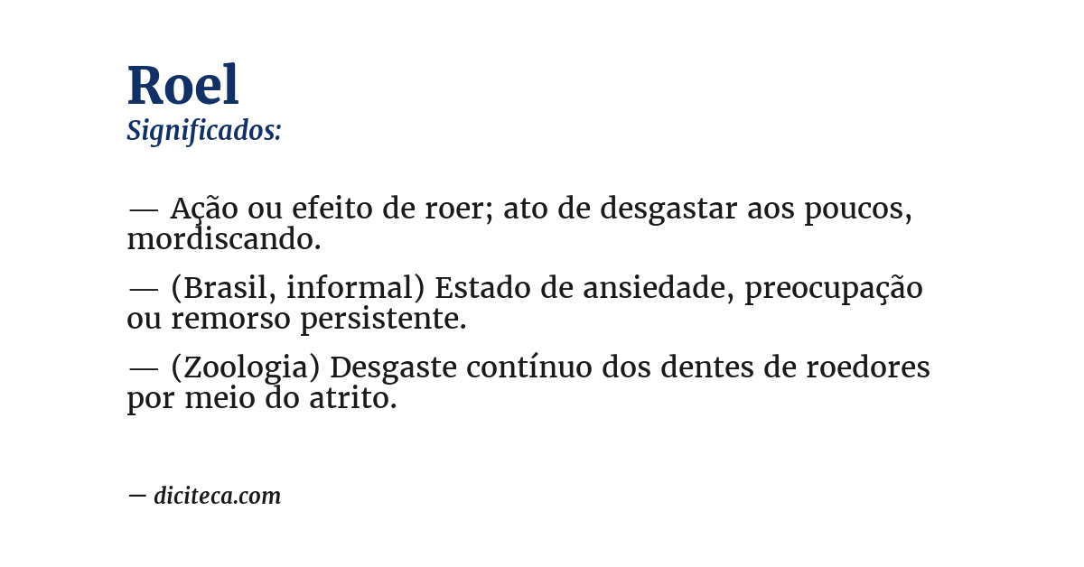 Significado de roel