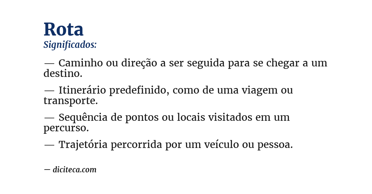 Significado de rota