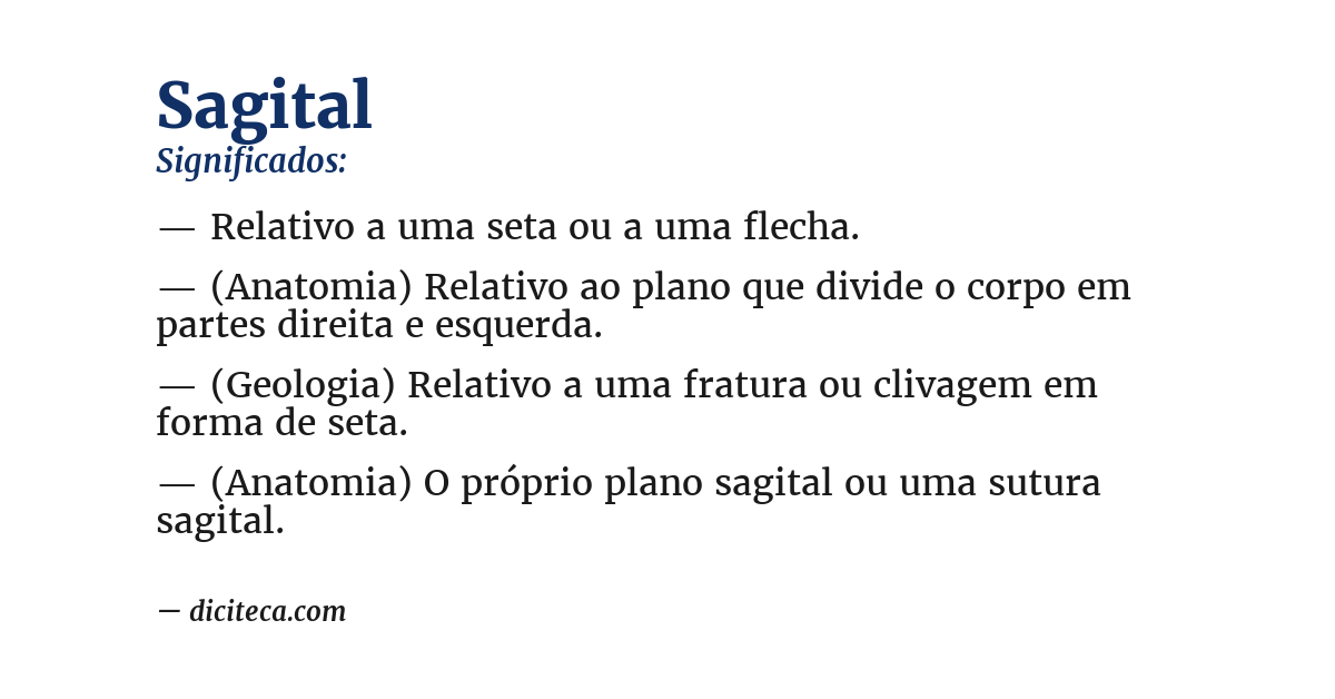 Significado de sagital