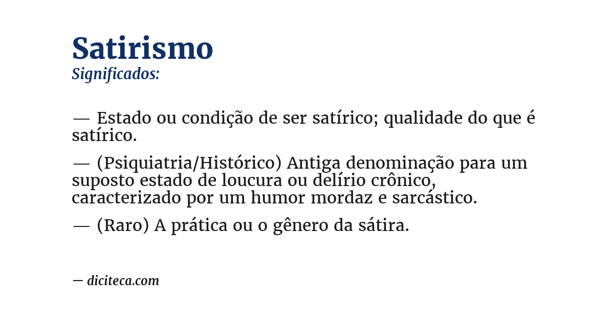 Significado de satirismo