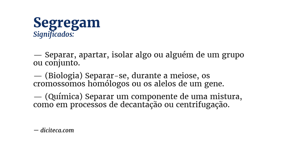 Significado de segregam