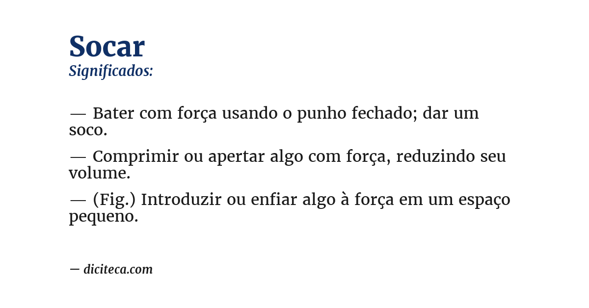Significado de socar