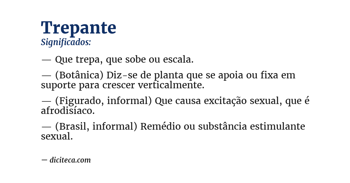 Significado de trepante