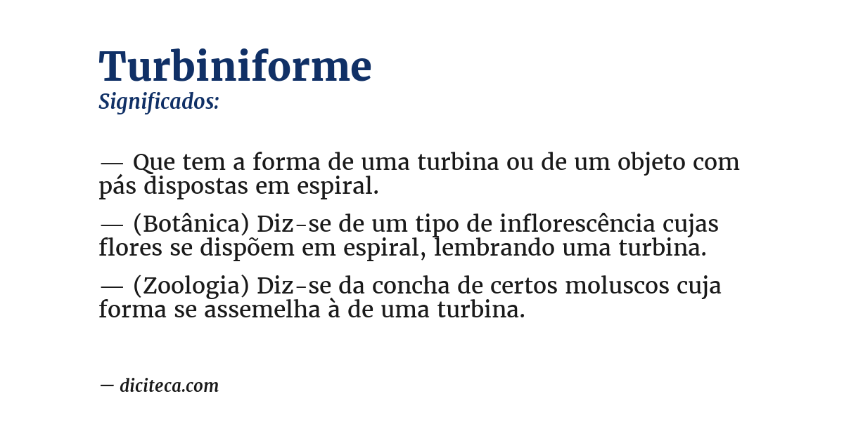 Significado de turbiniforme