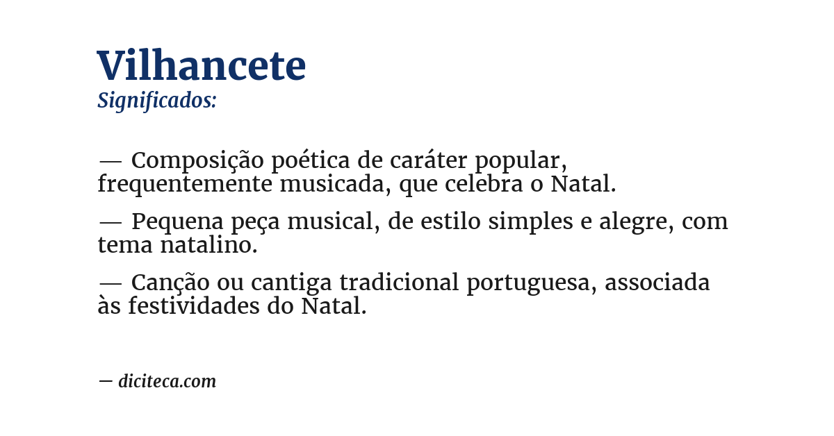 Significado de vilhancete