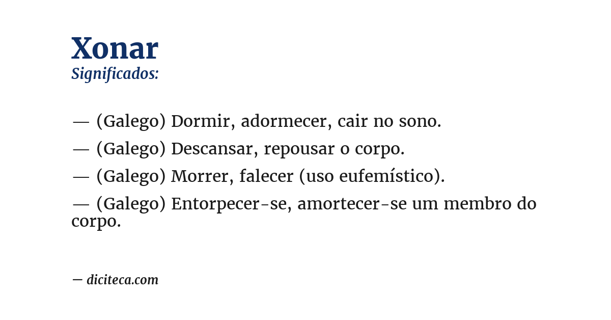 Significado de xonar