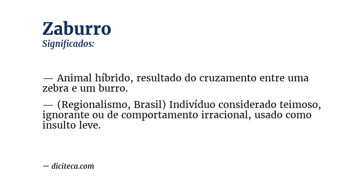Significado de zaburro