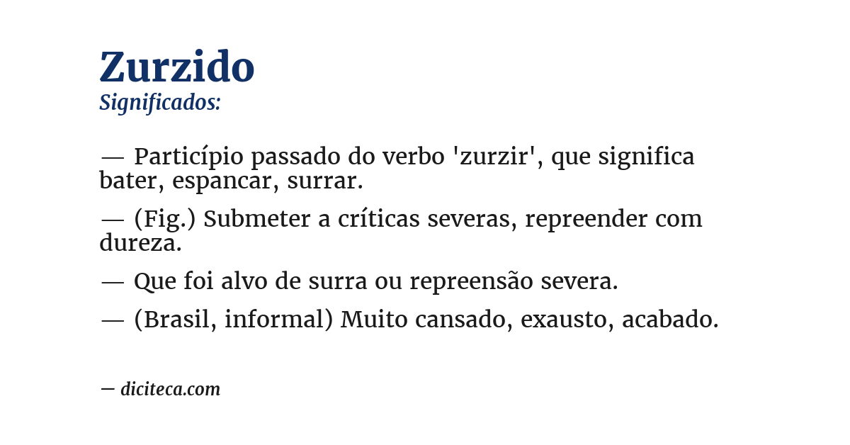 Significado de zurzido