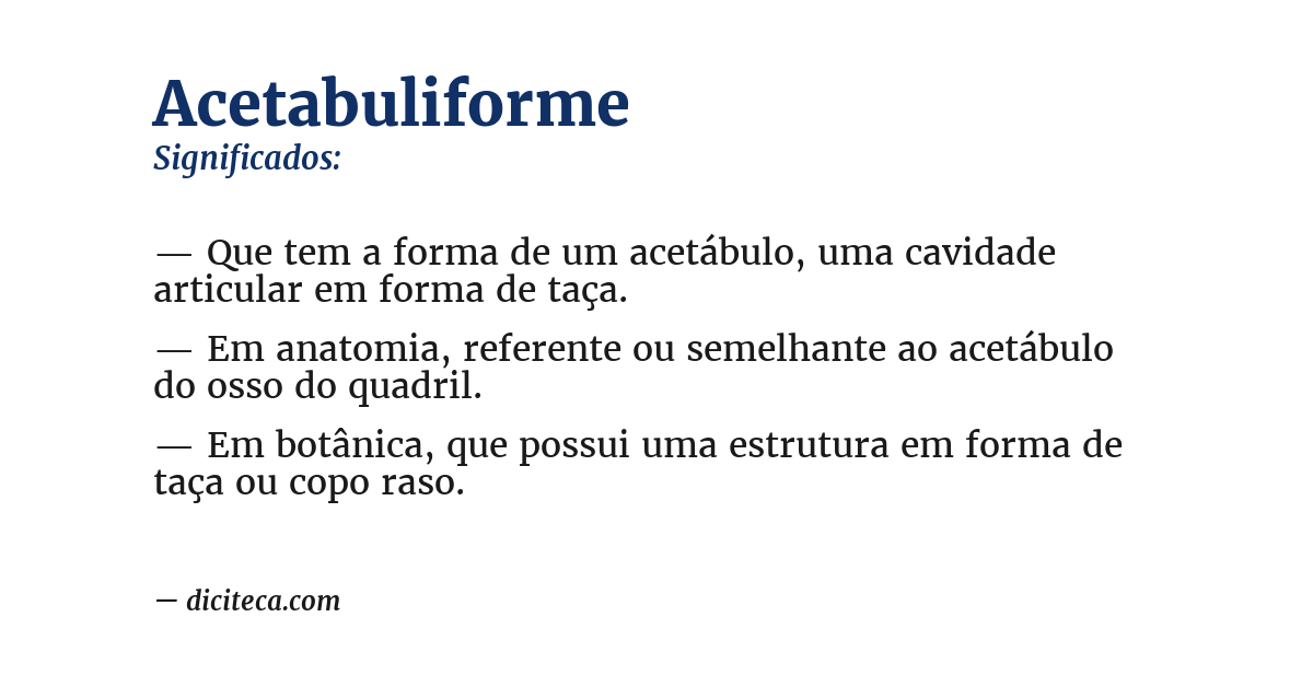 Significado de acetabuliforme