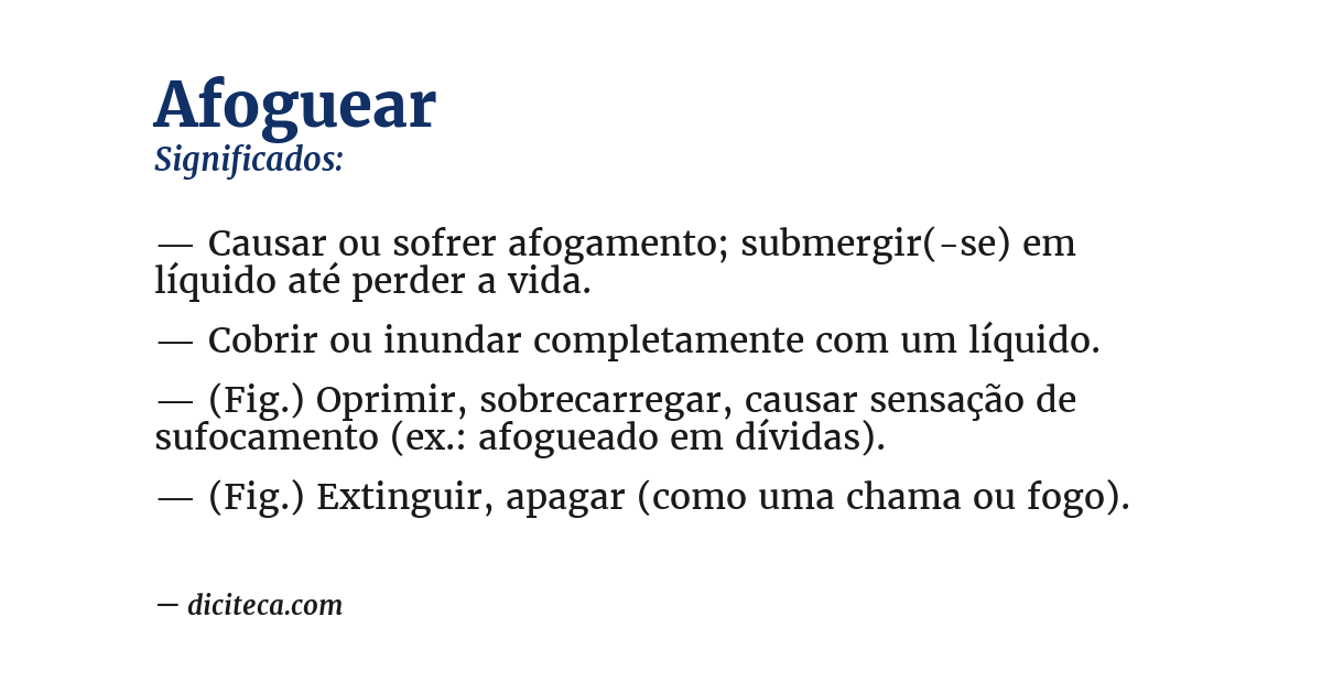 Significado de afoguear