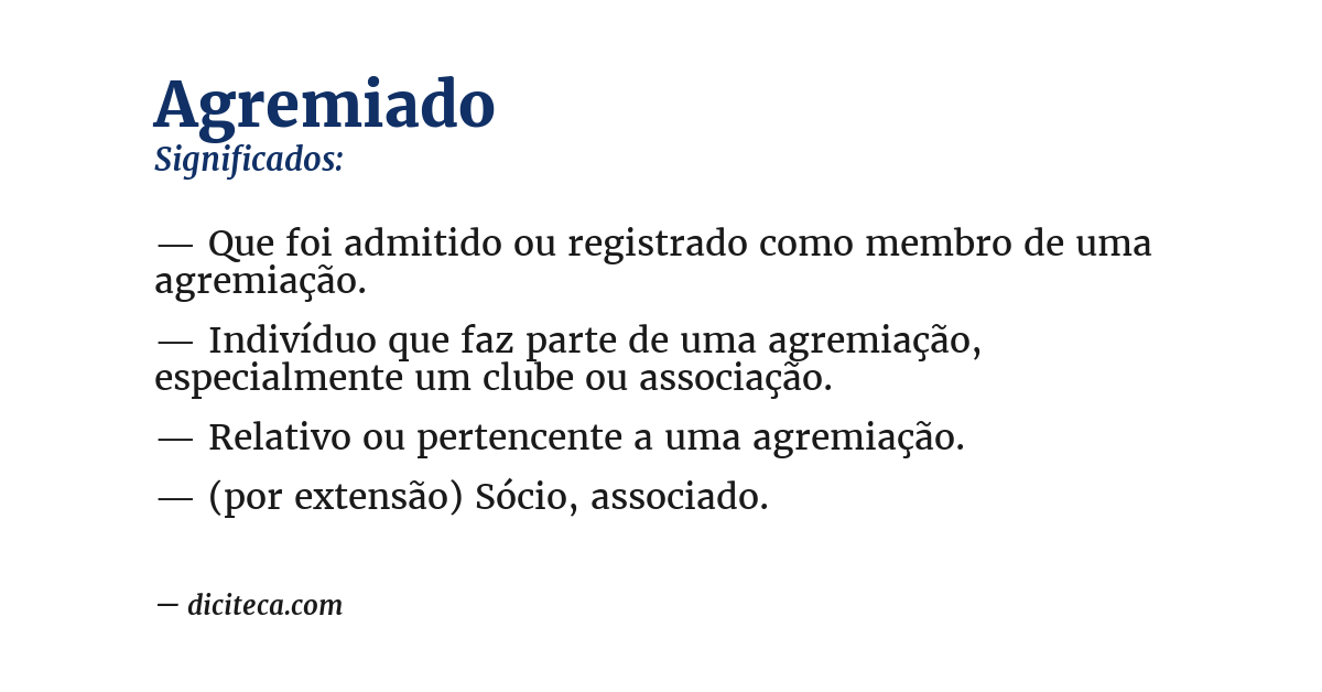 Significado de agremiado