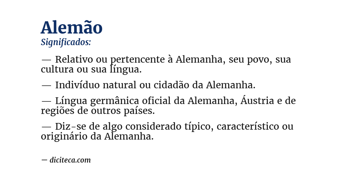 Significado de alemão