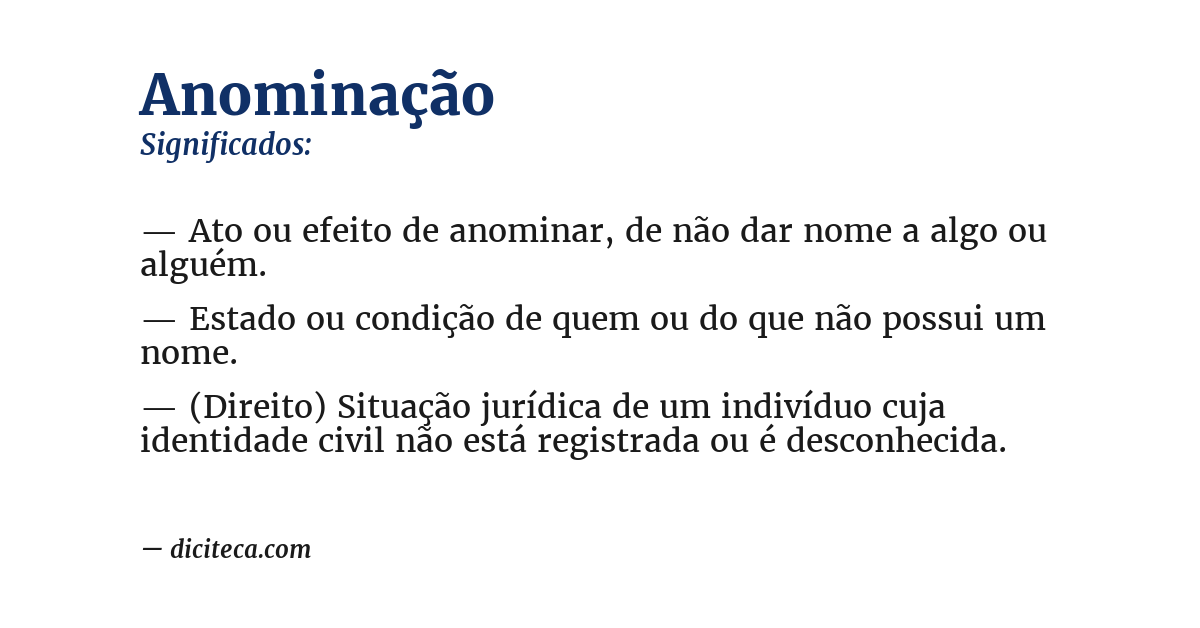 Significado de anominação