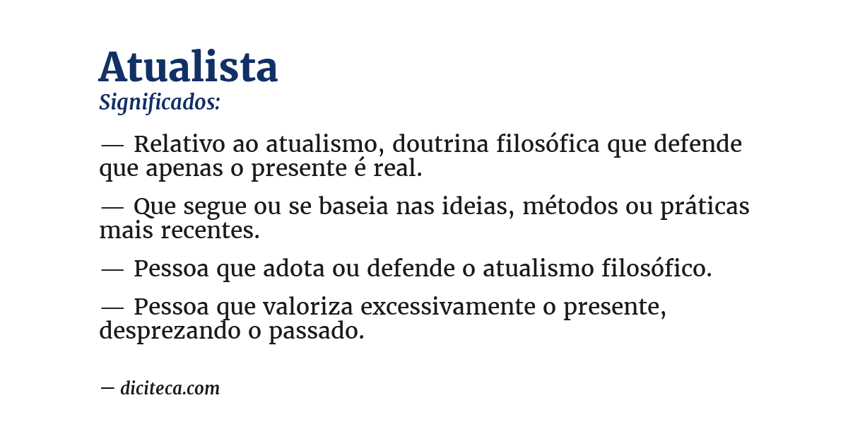 Significado de atualista
