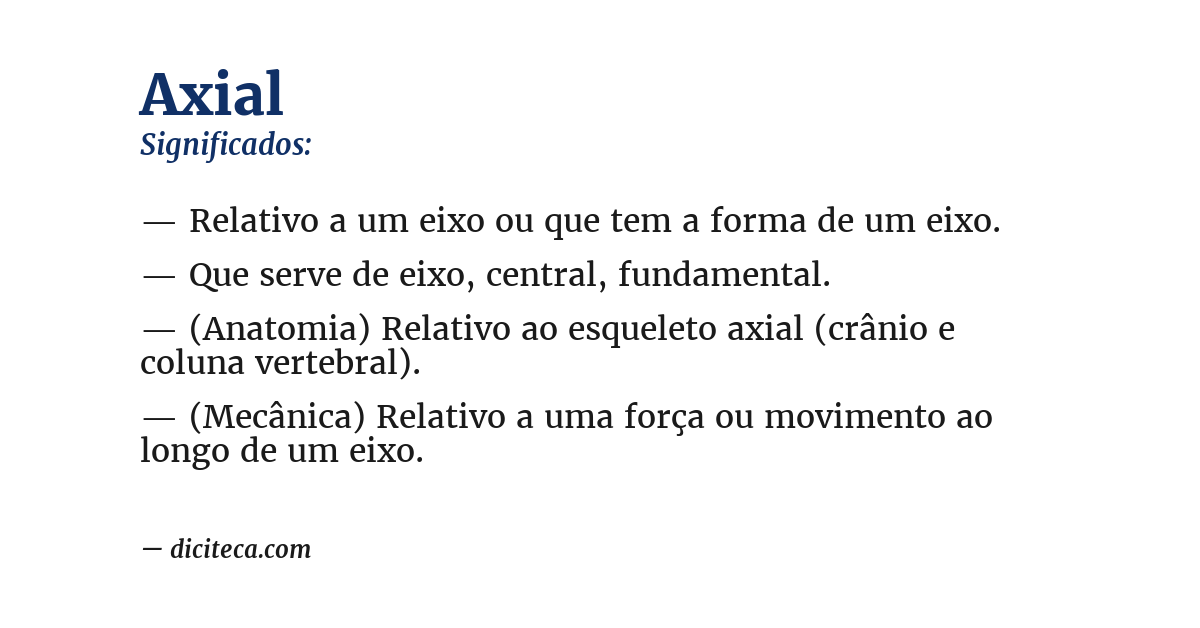 Significado de axial