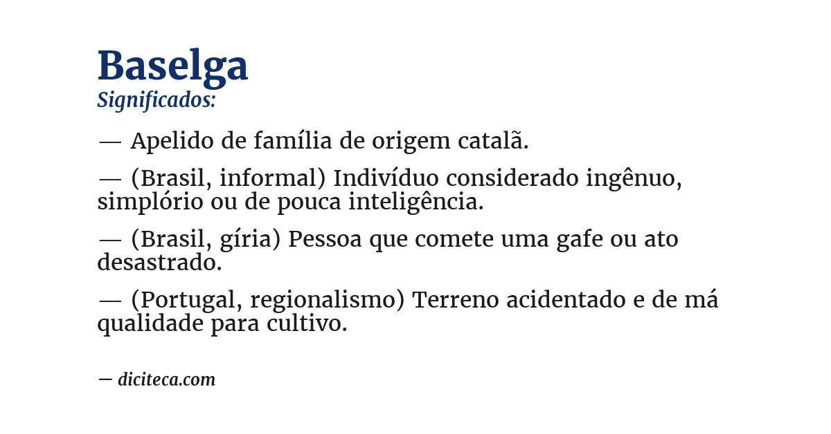 Significado de baselga