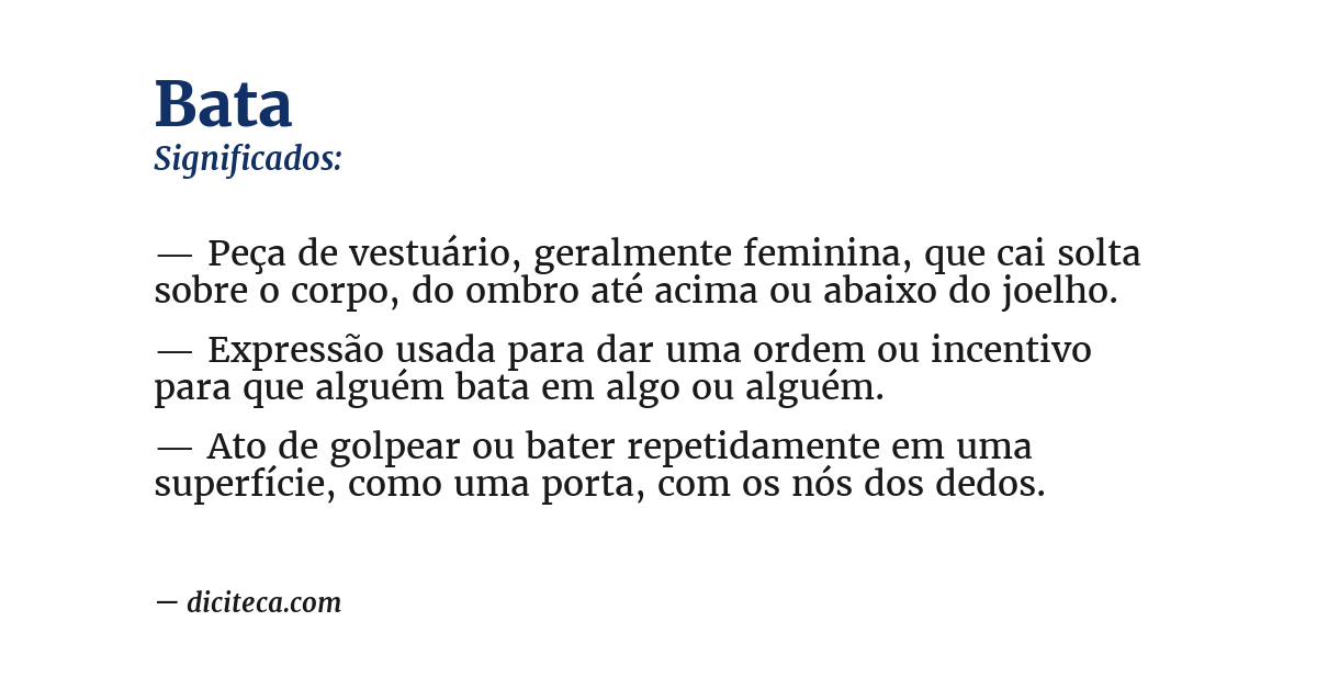 Significado de bata