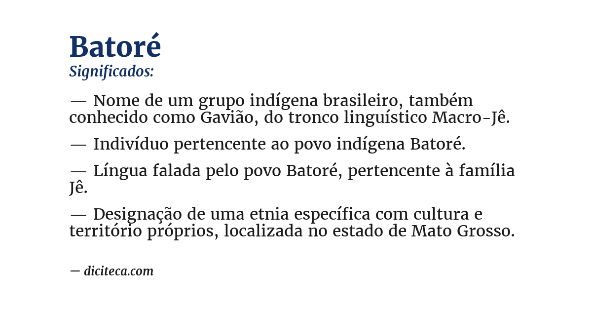 Significado de batoré