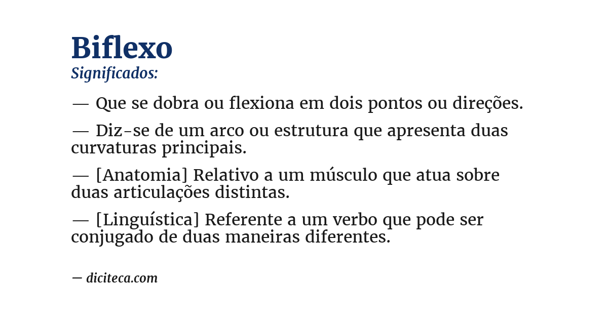 Significado de biflexo