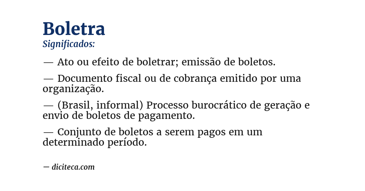 Significado de boletra
