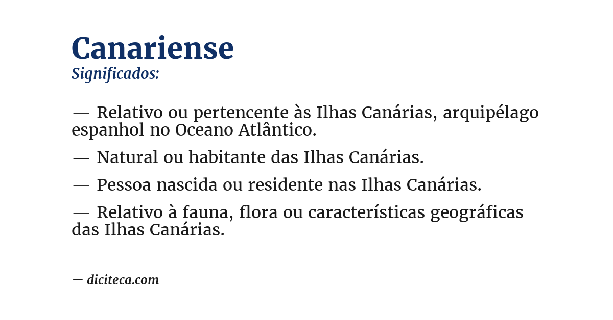 Significado de canariense