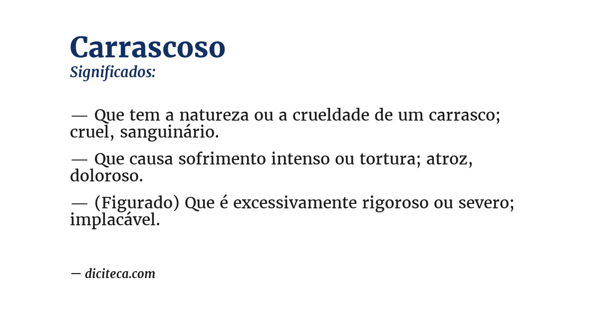Significado de carrascoso