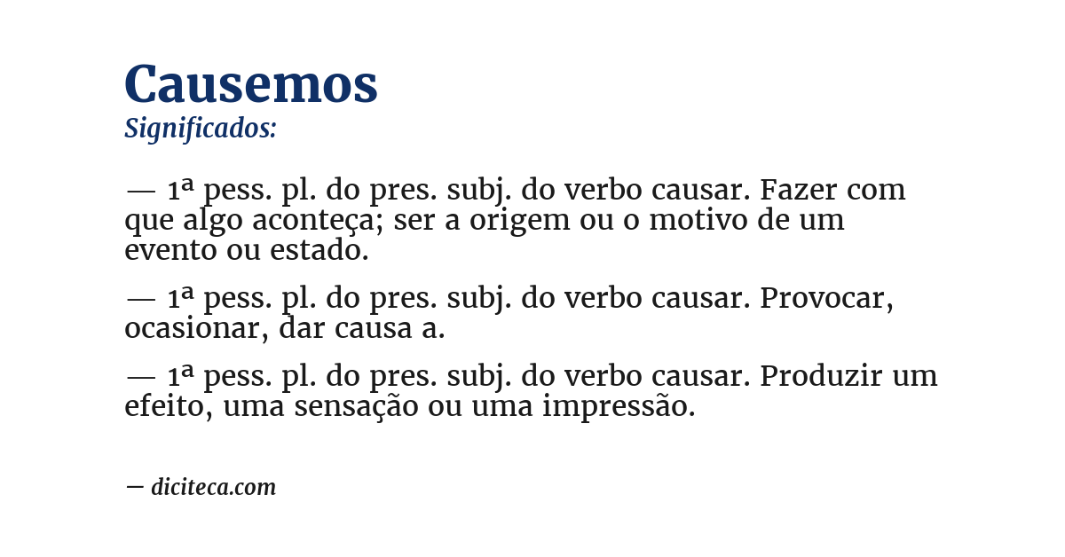 Significado de causemos