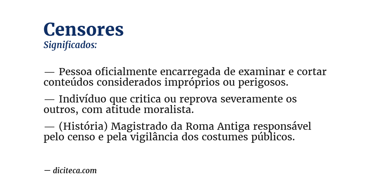 Significado de censores