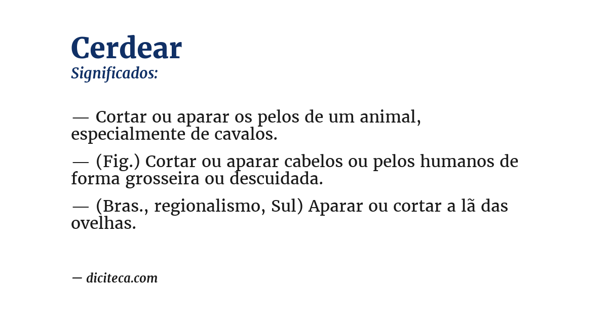 Significado de cerdear