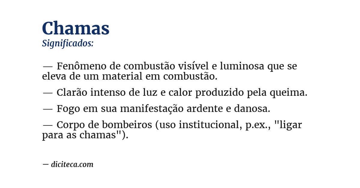 Significado de chamas