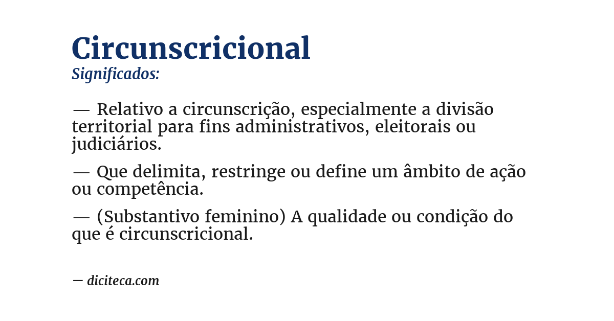 Significado de circunscricional