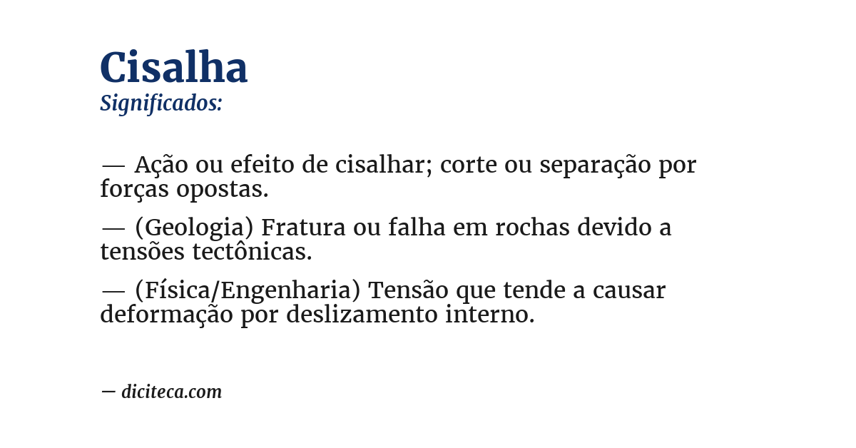 Significado de cisalha