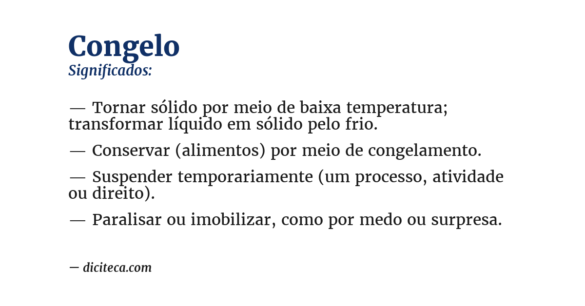 Significado de congelo