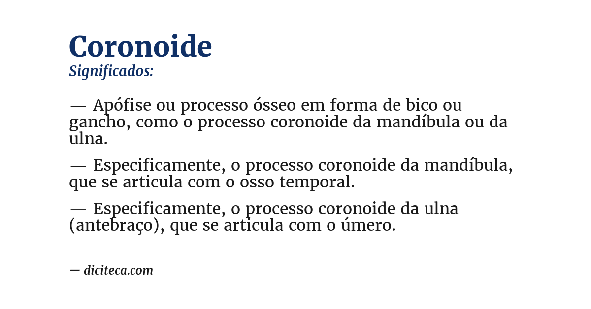 Significado de coronoide