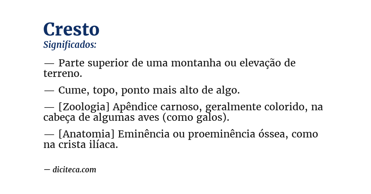 Significado de cresto