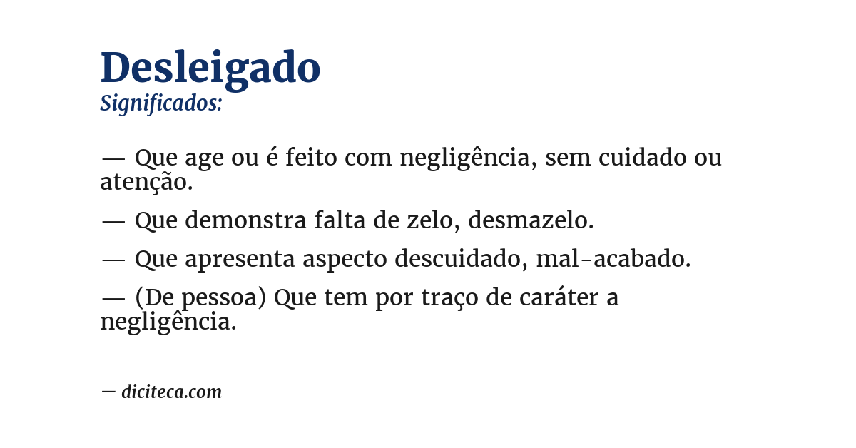 Significado de desleigado