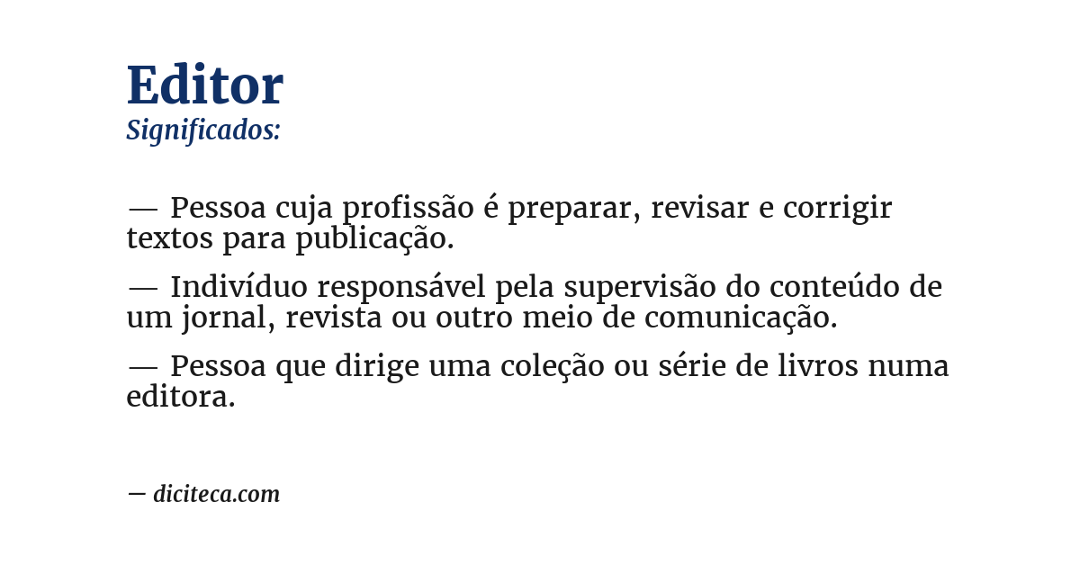 Significado de editor