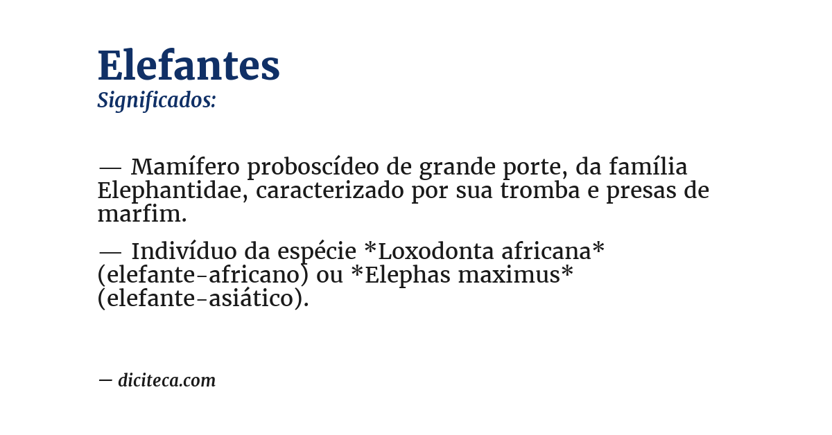Significado de elefantes
