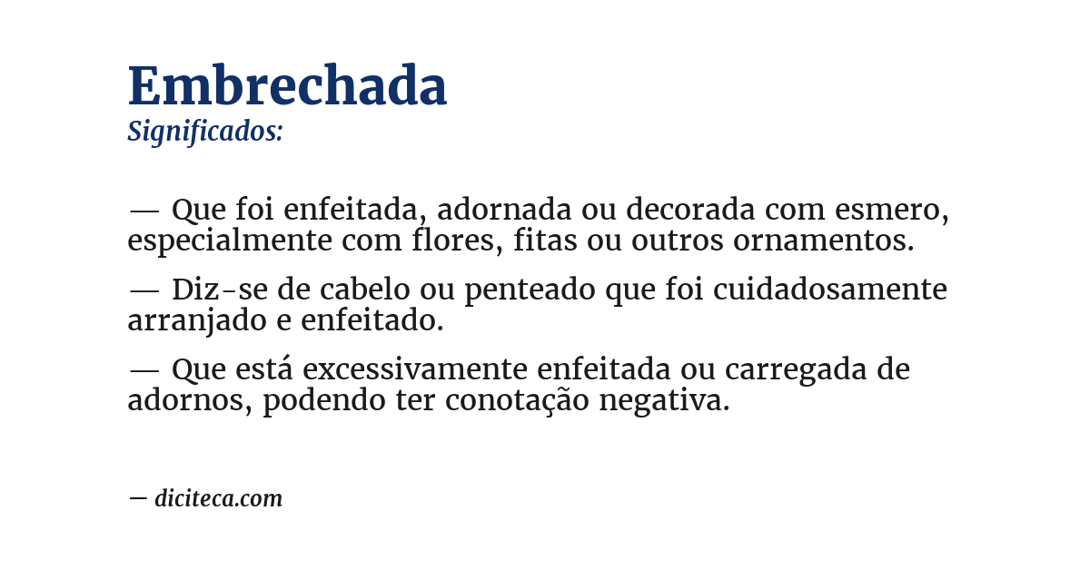 Significado de embrechada