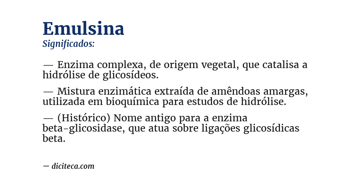 Significado de emulsina