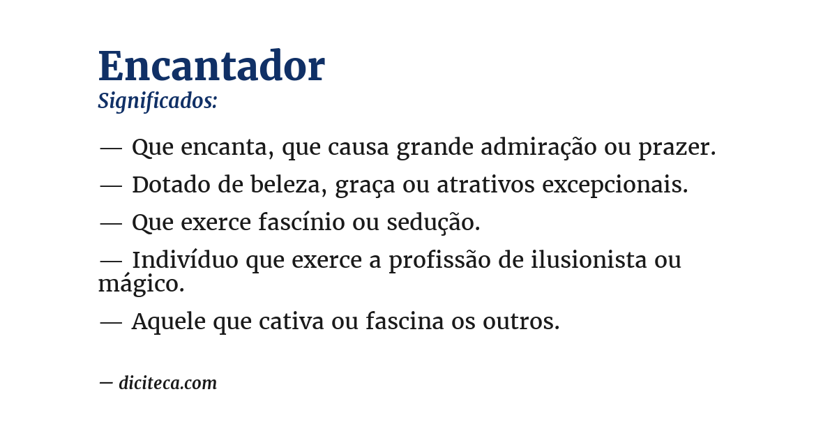 Significado de encantador