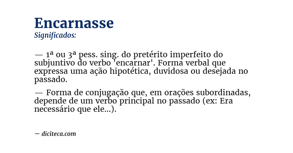 Significado de encarnasse