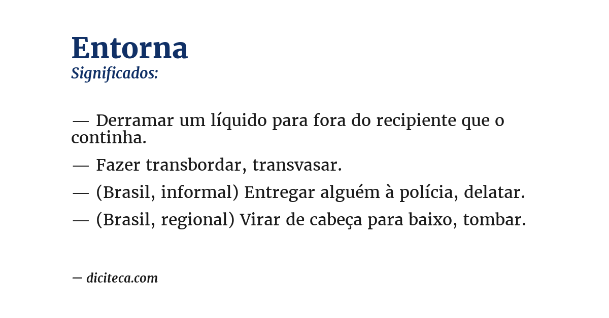 Significado de entorna