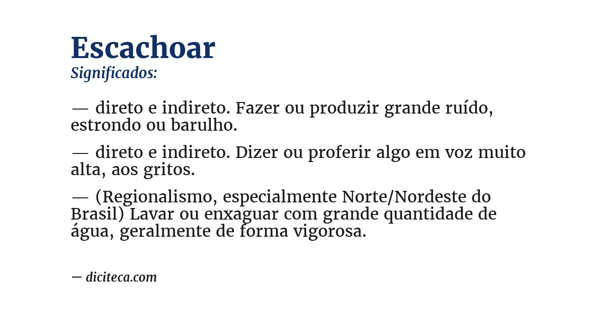Significado de escachoar
