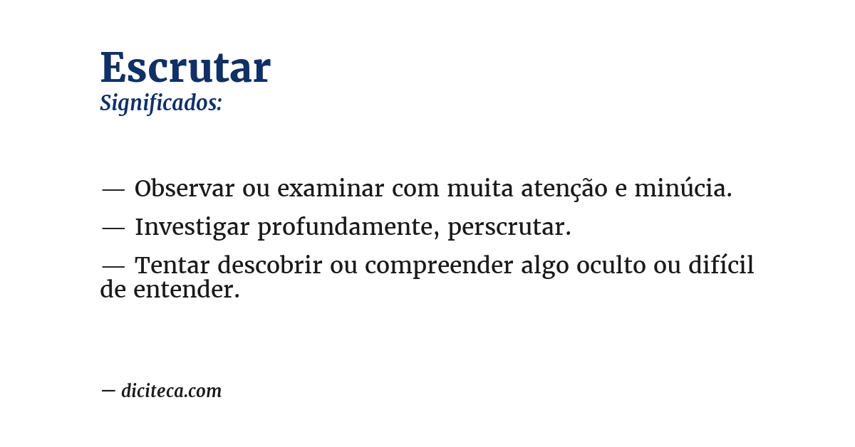 Significado de escrutar