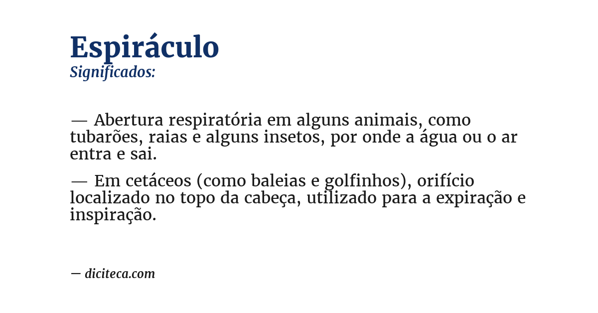 Significado de espiráculo