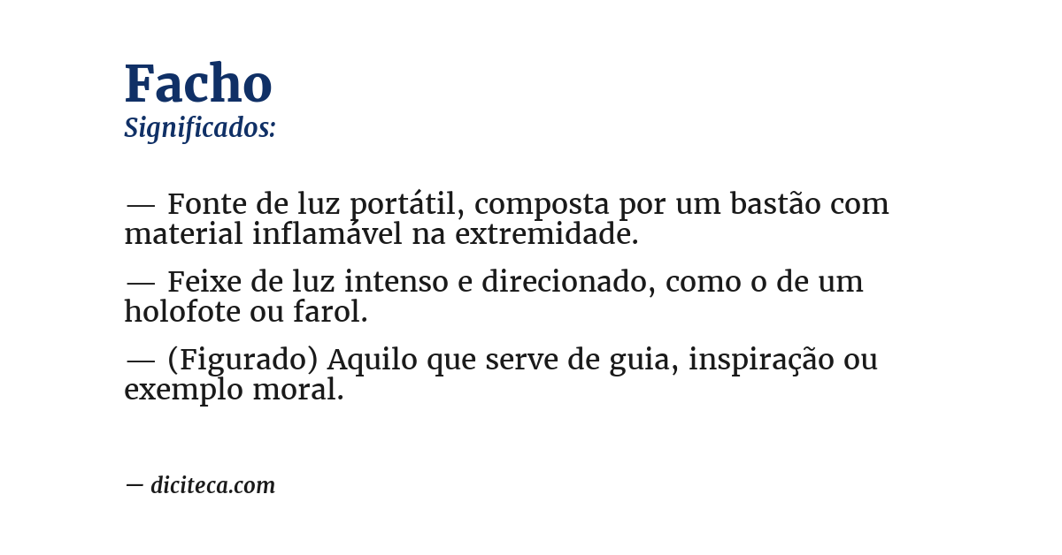 Significado de facho