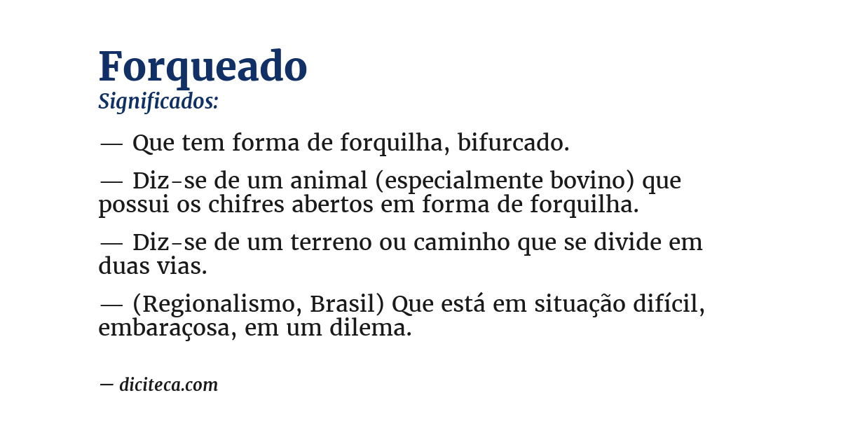 Significado de forqueado