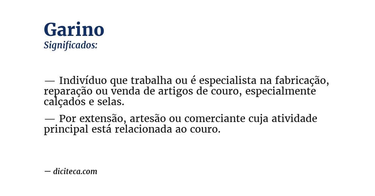 Significado de garino