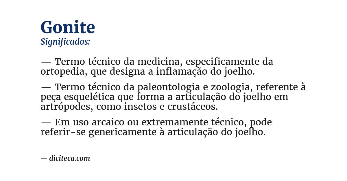 Significado de gonite